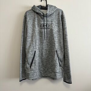 Under Armour Gray Heather Pullover Hoodie with USA Logo Size L